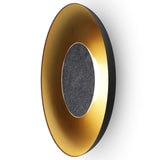 Ramen LED Wall /Ceiling/ Pendant 3 in 1 24 Inch Matte Black Gold Charcoal Felt By Koncept