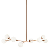 Rami Pendant Light Large Aged Gold Brass By Matteo-Front View