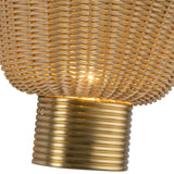 Rancho Wall Vanity Light Brushed Gold By Alora - Detailed View
