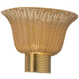 Rancho Wall Vanity Light Brushed Gold By Alora - Side View