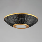 Rattan Wall Sconce Semi Flush Mount By Maxim Lighting Front View