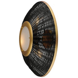 Rattan Wall Sconce Semi Flush Mount By Maxim Lighting Side View