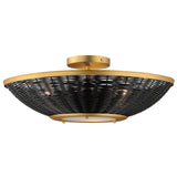 Rattan Wall Sconce Semi Flush Mount By Maxim Lighting