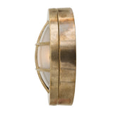 Raw Brass Muara Bulkhead Outdoor Wall Light by Mullan Lighting