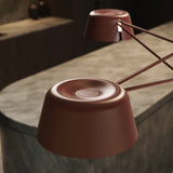 Ray Chandelier Small Oxide Red Aluminium By Sonneman Detailed View