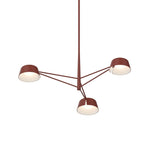 Ray Chandelier Small Oxide Red Aluminium By Sonneman