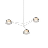 Ray Chandelier Small Warm Smoked Etched Acrylic By Sonneman