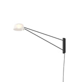 Ray Wall Lamp Satin Black Satin Opal White Acrylic Long By Sonneman