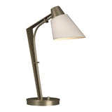 Reach Table Lamp in Soft Gold, Flax Shade by Hubbardton Forge