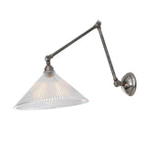 Rebell Adjustable Arm Wall Light - Antique Silver