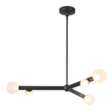 Reese Chandelier — 41 Inch, Urban Bronze, Opal Glass