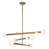 Reese Two Tier Chandelier — Vintage Brass, Opal Glass