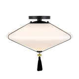 Reeve Flush Mount — Matte Black/Opal Glass