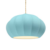 Oval Fluted Ceramic Pendant