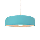 Reflecting Pool Beige Twisted Cord Ceramic Medium Spire Pendant by Justice Design