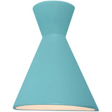 Reflecting Pool Ceramic Retro LED Wall Sconce-Closed Top by Justice Design