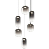 Refrax 6 Light Chandelier Matte Black By Matteo - Front View