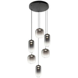 Refrax 6 Light Chandelier Matte Black By Matteo