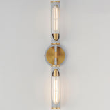Regent 2-Light Bath Vanity Frensch Gray Natural Antique Brass By Maxim Lighting - Front View