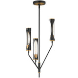 Regent 3-Light Pendant Black Antique Brass By Maxim Lighting