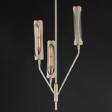 Regent 3-Light Pendant Frensh Grey Natural Aged Brass By Maxim Lighting - Side View