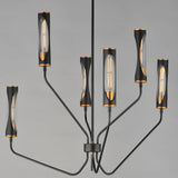 Regent Chandelier Black Antique Brass 6 Lights By Maxim Lighting - Front View