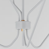 Regent Chandelier French Gray Natural Aged Brass 6 Lights By Maxim Lighting - Detailed View1