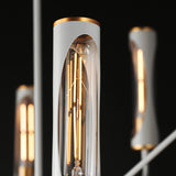 Regent Chandelier Frensh Grey Natural Aged Brass 8 Lights By Maxim Lighting - Detailed View