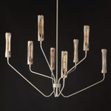 Regent Chandelier Frensh Grey Natural Aged Brass 8 Lights By Maxim Lighting - With Light