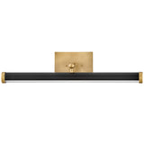 Regis Picture Light Medium Heritage Brass Black By Hinkley Front View