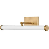 Regis Picture Light Medium Heritage Brass Gloss White By Hinkley Side View 1