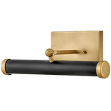 Regis Picture Light Small Off Heritage Brass Black By Hinkley Side View