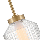 Reig LED Convertible Pendant Lacquered Brass By Frederic Ramond Detailed View