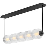Reign Five Light Linear Chandelier Black By Frederic Ramond