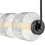 Reign Five Light Linear Chandelier Black By Frederic Ramond Detailed View