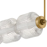 Reign Five Light Linear Chandelier Lacquered Brass By Frederic Ramond1