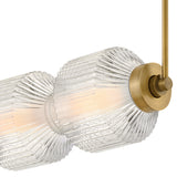 Reign Five Light Linear Chandelier Lacquered Brass By Frederic Ramond