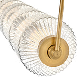 Reign Five Light Linear Chandelier Lacquered Brass By Frederic Ramond Detailed View