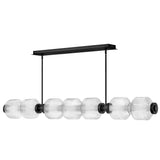 Reign Seven Light Linear Chandelier Black By Frederic Ramond2