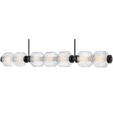 Reign Seven Light Linear Chandelier Black By Frederic Ramond