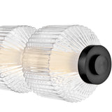 Reign Seven Light Linear Chandelier Black By Frederic Ramond Detailed View