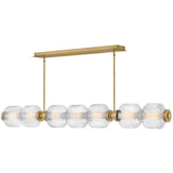 Reign Seven Light Linear Chandelier Lacquered Brass By Frederic Ramond3