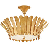 Reina Semi Flush Mount Distressed Brass By Hinkley Front View