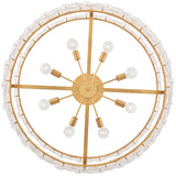 Rene Drum Chandelier Large Distressed Brass By Frederic Ramond3