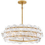 Rene Drum Chandelier Medium Distressed Brass By Frederic Ramond 1