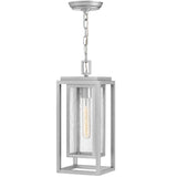 Republic Outdoor Lantern Satin Nickel By Hinkley