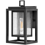 Republic Outdoor Wall Lantern 12 Inch Black Bulb By Hinkley