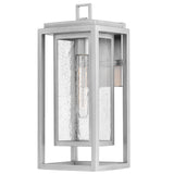 Republic Outdoor Wall Lantern 16 Inch Satin Nickel LED Bulb By Hinkley
