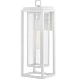 Republic Outdoor Wall Lantern 20 Inch Textured White Bulb By Hinkley Side View