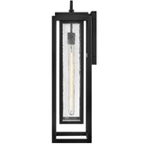 Republic Outdoor Wall Lantern 27 Inch Bulb Black By Hinkley Side View 2